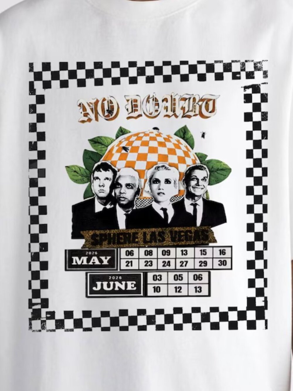 No Doubt Shirt, No Doubt Las Vegas Tour 2026 Tee, Retro Ska Punk Band Shirt - Picture 2 of 5